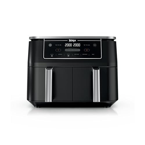 Ninja Foodi Air Fryer | 6-in-1 with 10-QT DualZone Baskets | Smart Finish to Cook 2 Foods at Once | Air Fry, Broil, Roast, Dehydrate, Keep Warm & Bake | 450° F |XL Capacity | Black | DZ302 | Amazon (US)