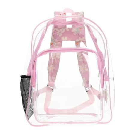 Clear Backpack With Pattern Straps 15in | Five Below