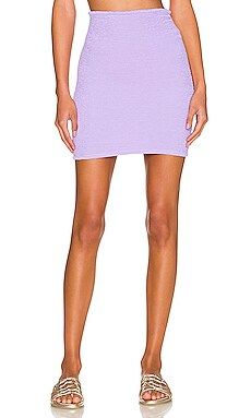 Hunza G Mini Skirt in Lilac from Revolve.com | Revolve Clothing (Global)