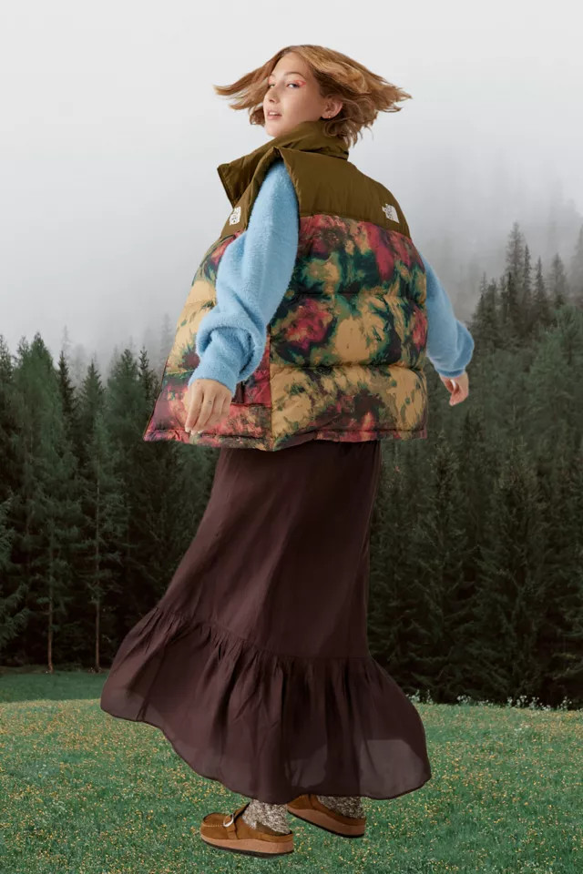 The North Face Retro Nuptse Printed Puffer Vest | Urban Outfitters (US and RoW)