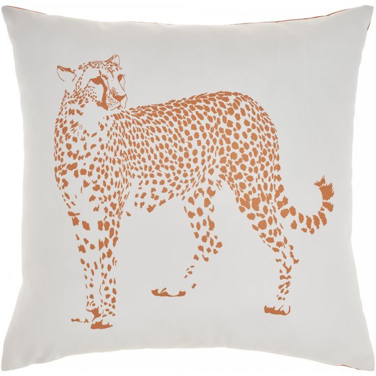 Mina Victory Outdoor Raised Print Leopard Throw Pillow | Target