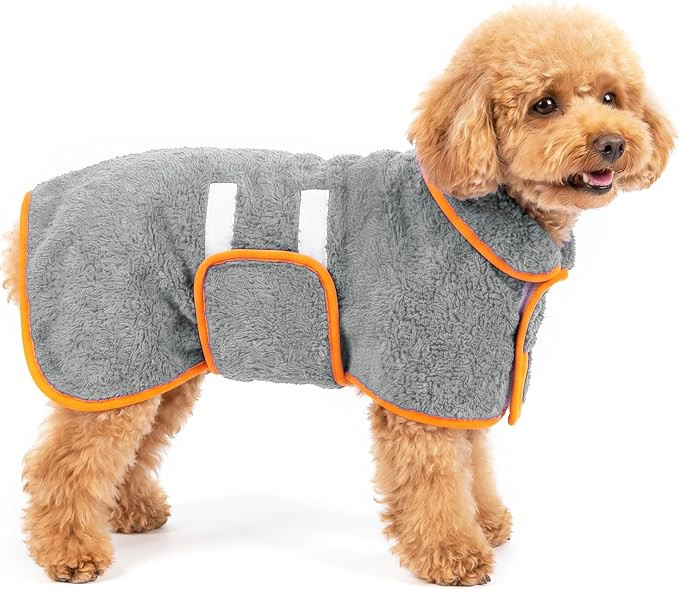 Dog Bathrobe, Quick Drying Super Absorbent Pet Robes for Small Medium Large Dogs, Drying Coat for... | Amazon (US)