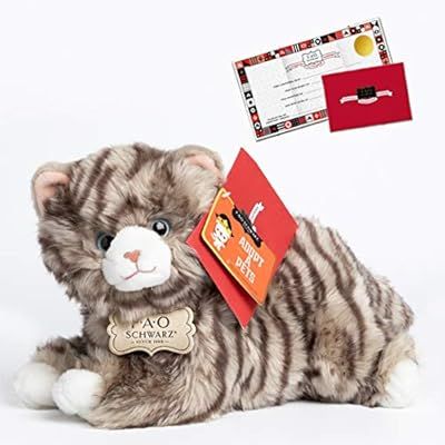 FAO Schwarz 10 Inch Plush Realistic Cat Stuffed Animal for Boys and Girls, Collectible Cuddle and... | Amazon (US)
