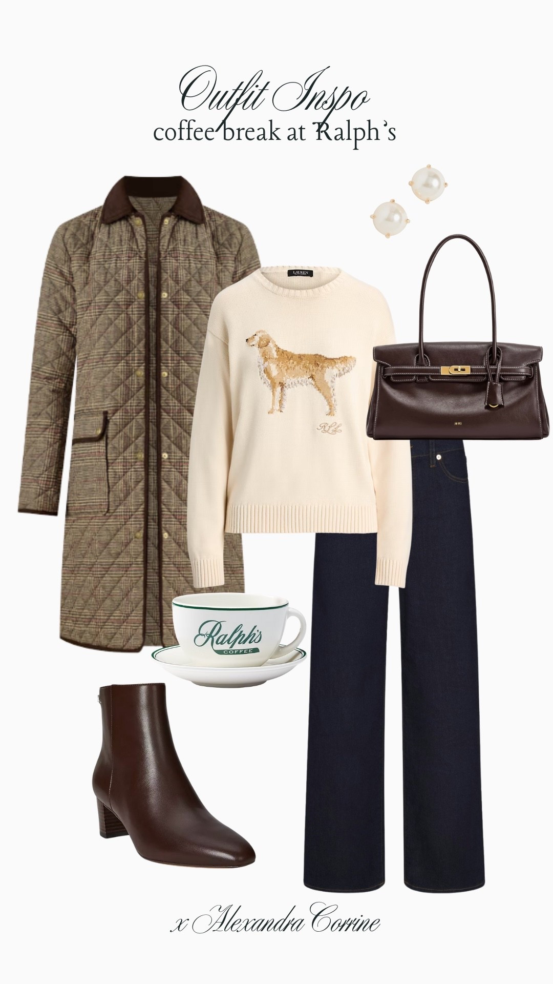 Coffee break at Ralph’s Coffee ☕️🤎🧸

Fall outfit inspo, ootd, outfit of the day, outfit inspiration, chic girl, autumn, preppy, Ralph Lauren, chocolate brown, sweater, fall jacket, fall accessories, fall purse 

#LTKStyleTip #LTKSeasonal