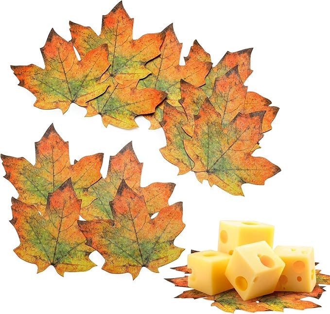 Parchment Fall Leaves Thanksgiving Cheese Paper Parchment Leaves Decorative Paper for Plate Table... | Amazon (US)