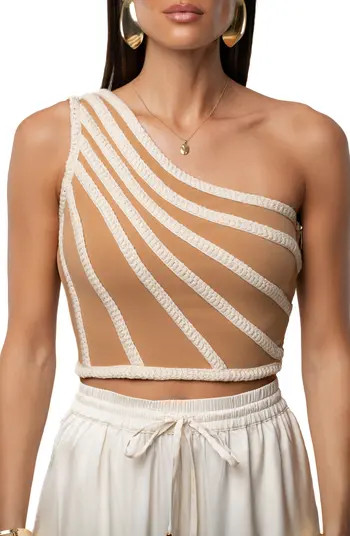 Braided One-Shoulder Crop Top | Nordstrom