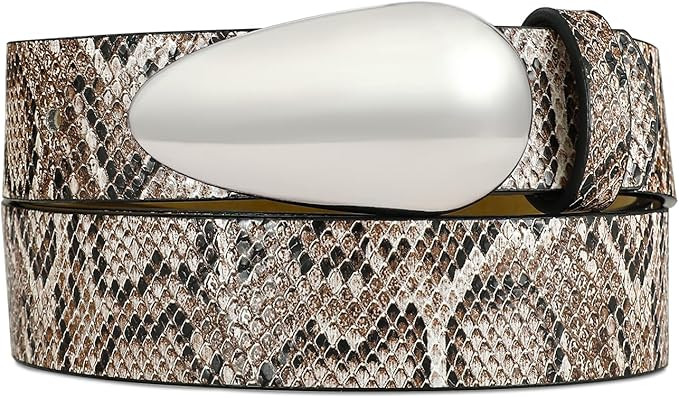 Women Leather Belt Fashion Belt for Women Gold Buckle Perfect for Jeans | Amazon (US)