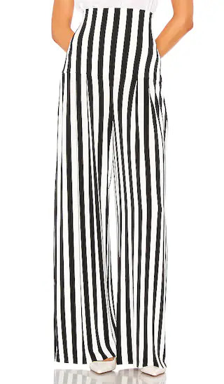 High Waist Pleat Pant in Stripe | Revolve Clothing (Global)