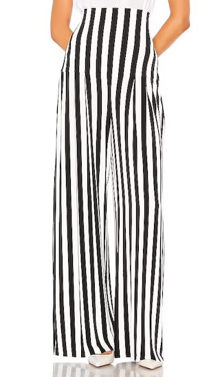High Waist Pleat Pant in Stripe | Revolve Clothing (Global)