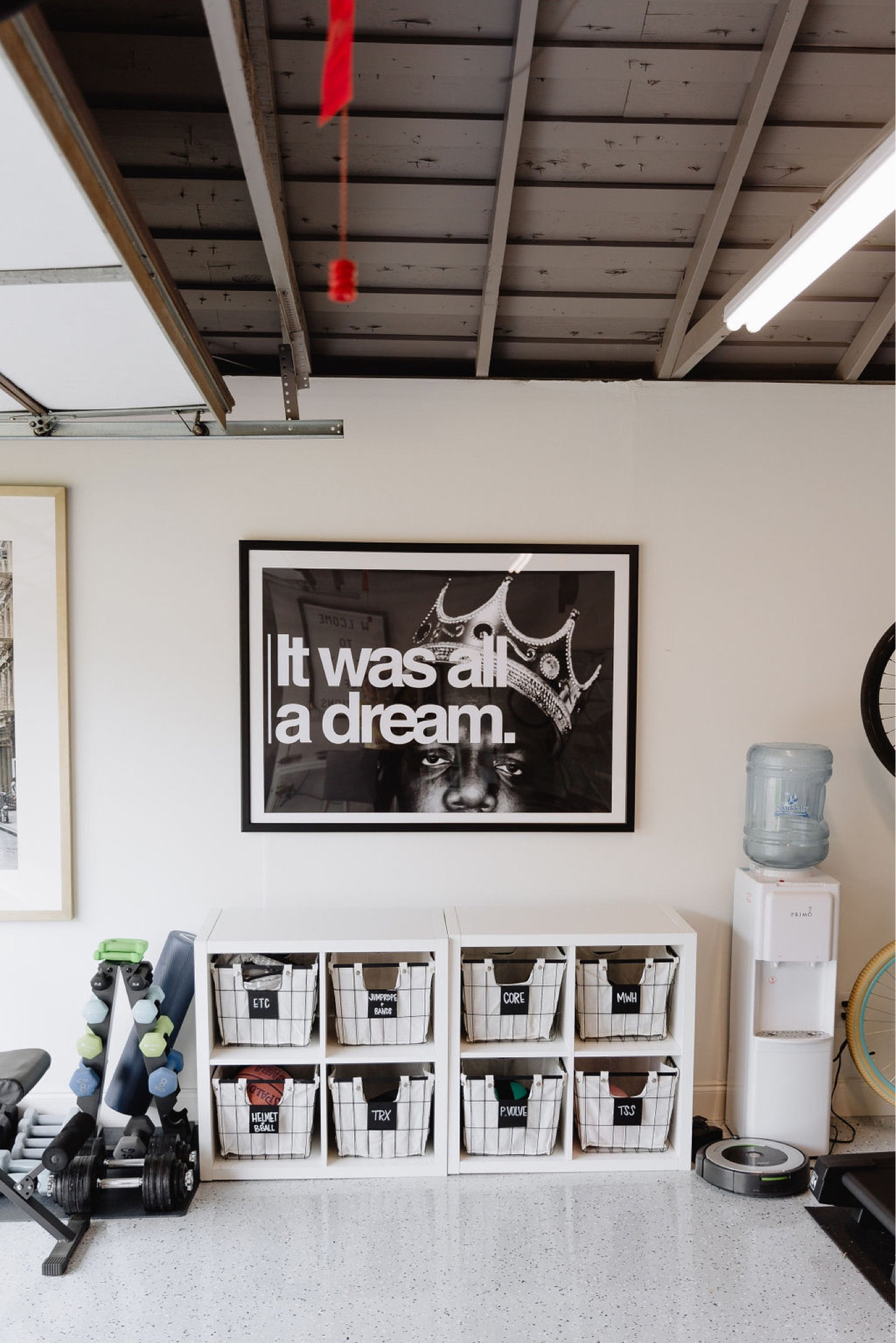 Home gym // At home gym, gym, garage, gym equipment, weights, weight lifting, fitness, gym setup, gym essentials, work out, home workout program, sporting goods, sport equipment, dumbbell set, yoga mat, suspension bands, ankle weights, weight rack, jump rope, exercise ball, cardio, strength training, full body workout, ab roller, wall hanging decor, workout motivation


#LTKFitness #LTKhome