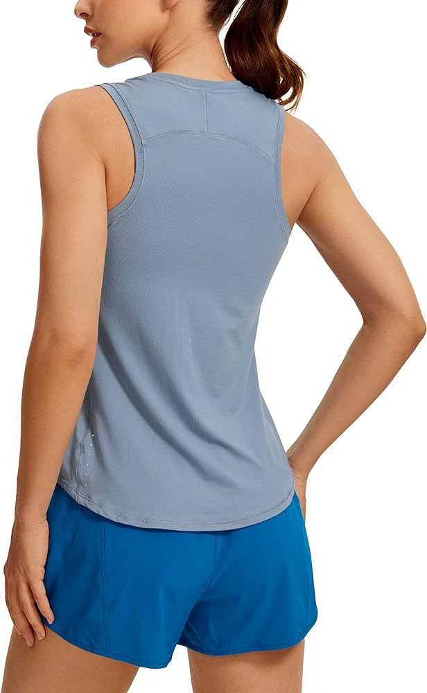 CRZ YOGA Lightweight Tank Top for Women Racerback Sleeveless Workout Tops High Neck Athletic Runn... | Amazon (US)