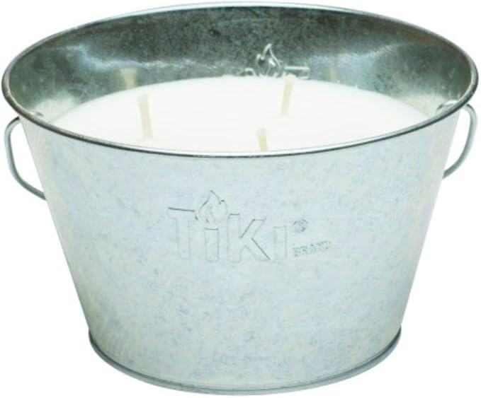 TIKI® Brand 28 Ounce Citronella Wax Candle Metal Triple Wick Bucket Silver, 1412112 | Amazon (US)