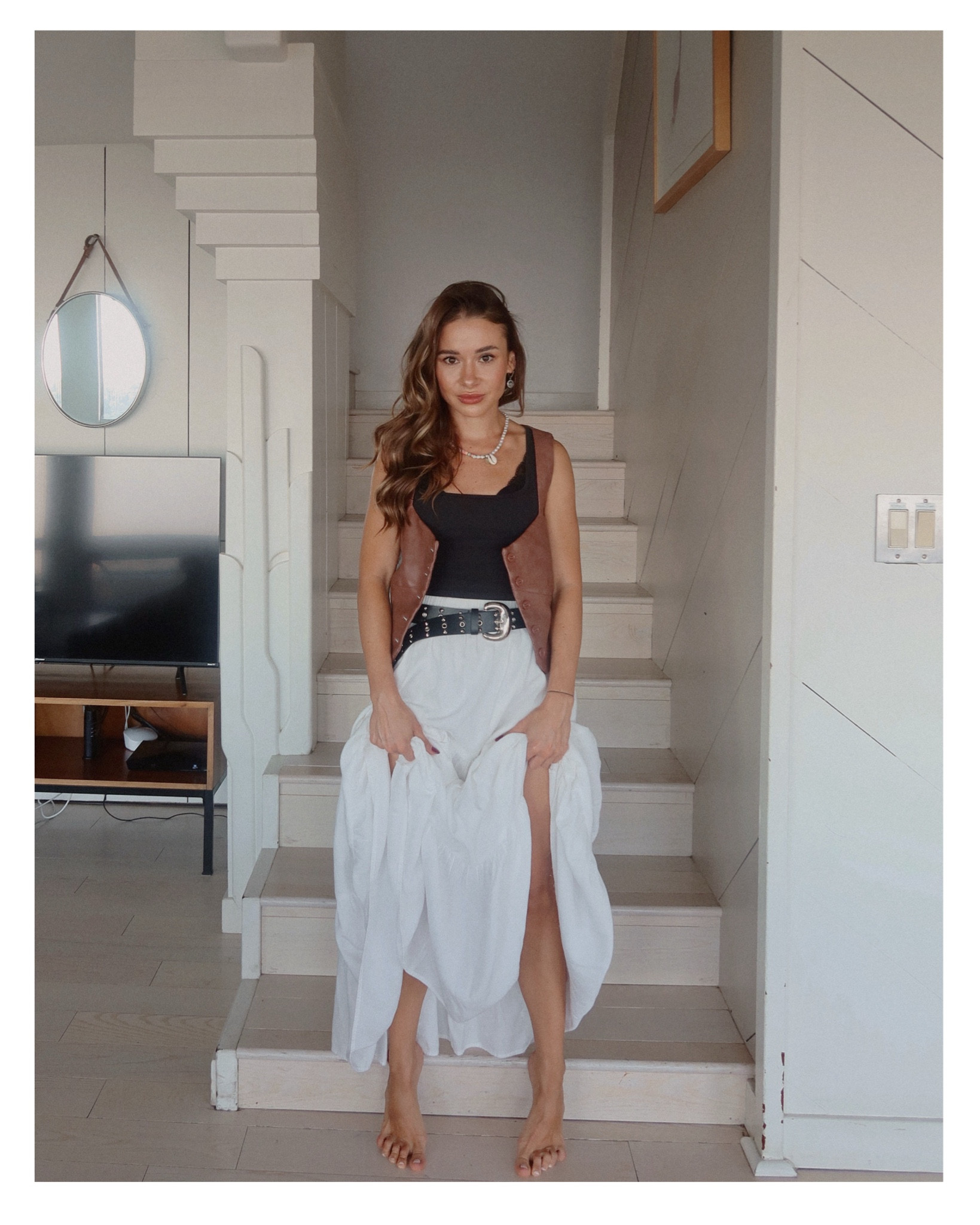 White Long skirt Women 

#LTKSeasonal #LTKStyleTip #LTKPetite