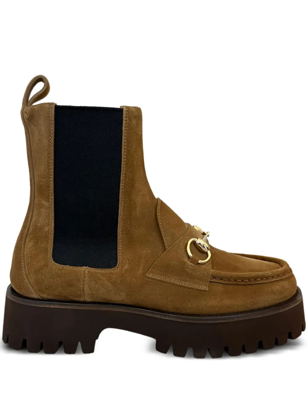 Gucci Horsebit platform Chelsea boots - Brown | Farfetch Global