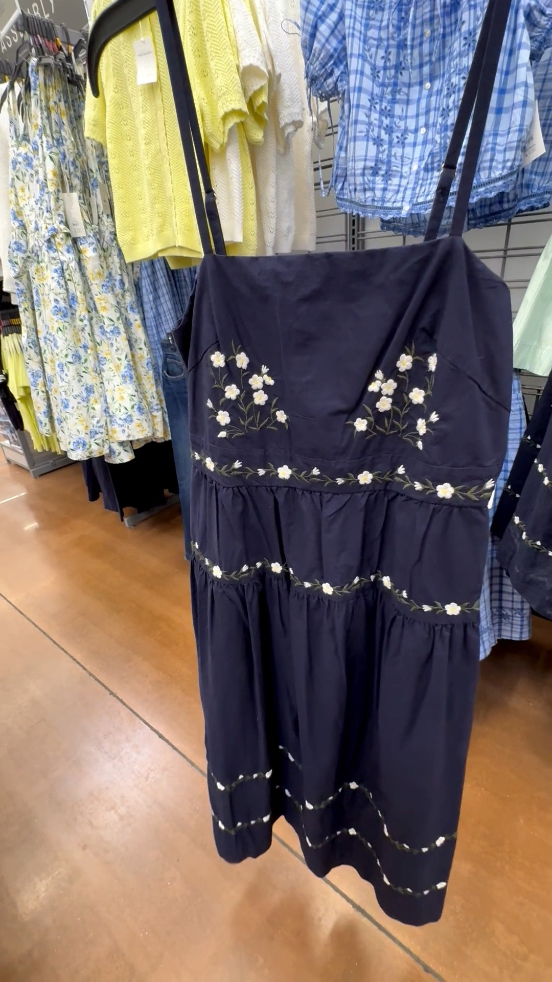 Walmart Embroidered Dress | Navy Midi Dress | Spring Dress

#LTKootd #LTKSeasonal