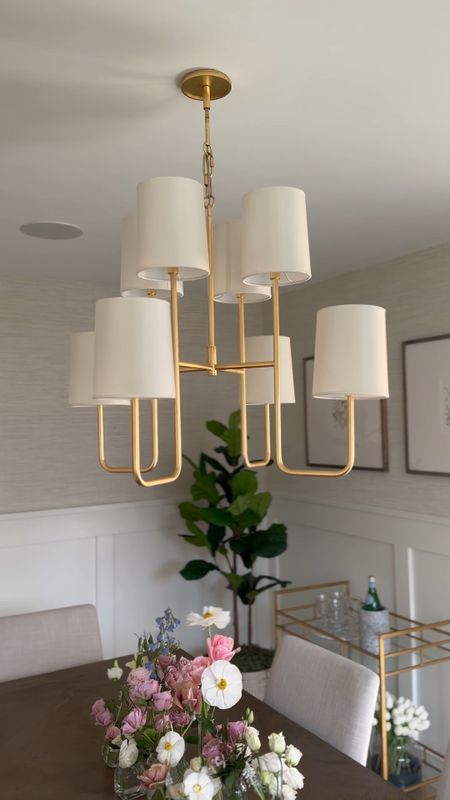 Dining room chandelier, gold chandelier, dining room, bar cart, neutral home, transitional home 

#LTKFind #LTKhome