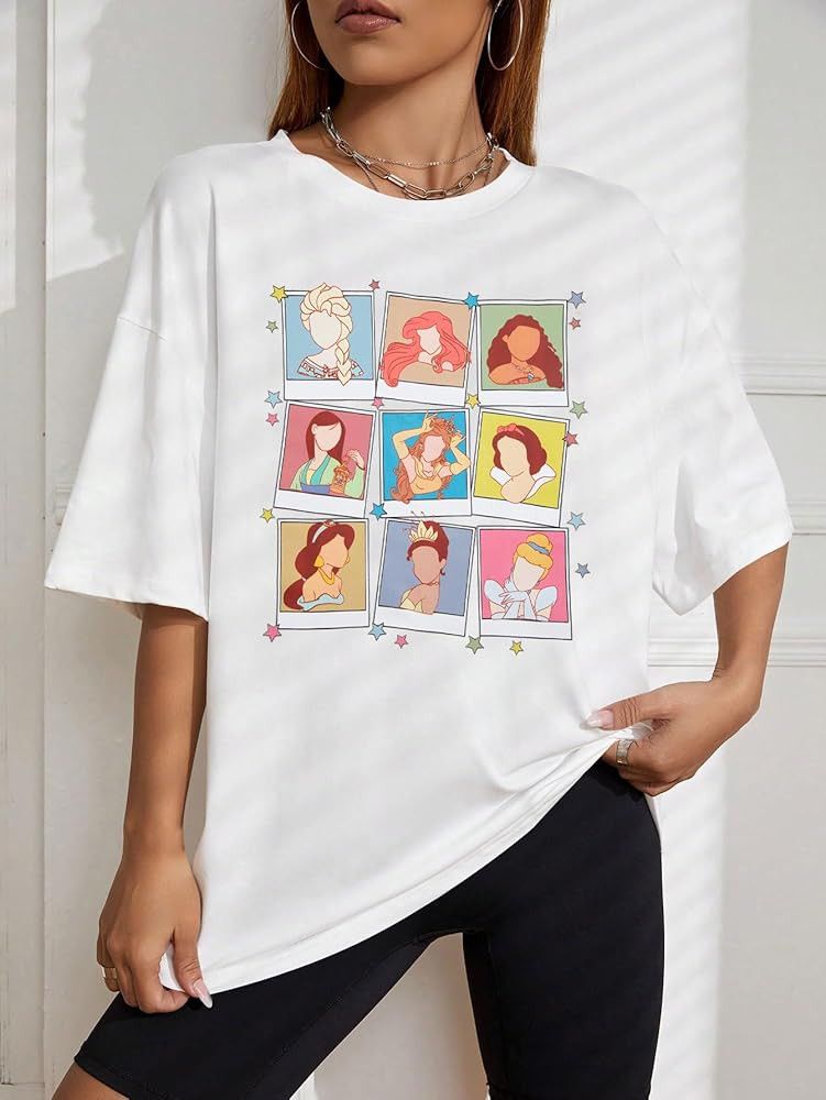 Magical Shirt for Women Embroidered Dress Graphic Oversized T Shirt Women Family Holiday Vacation... | Amazon (US)