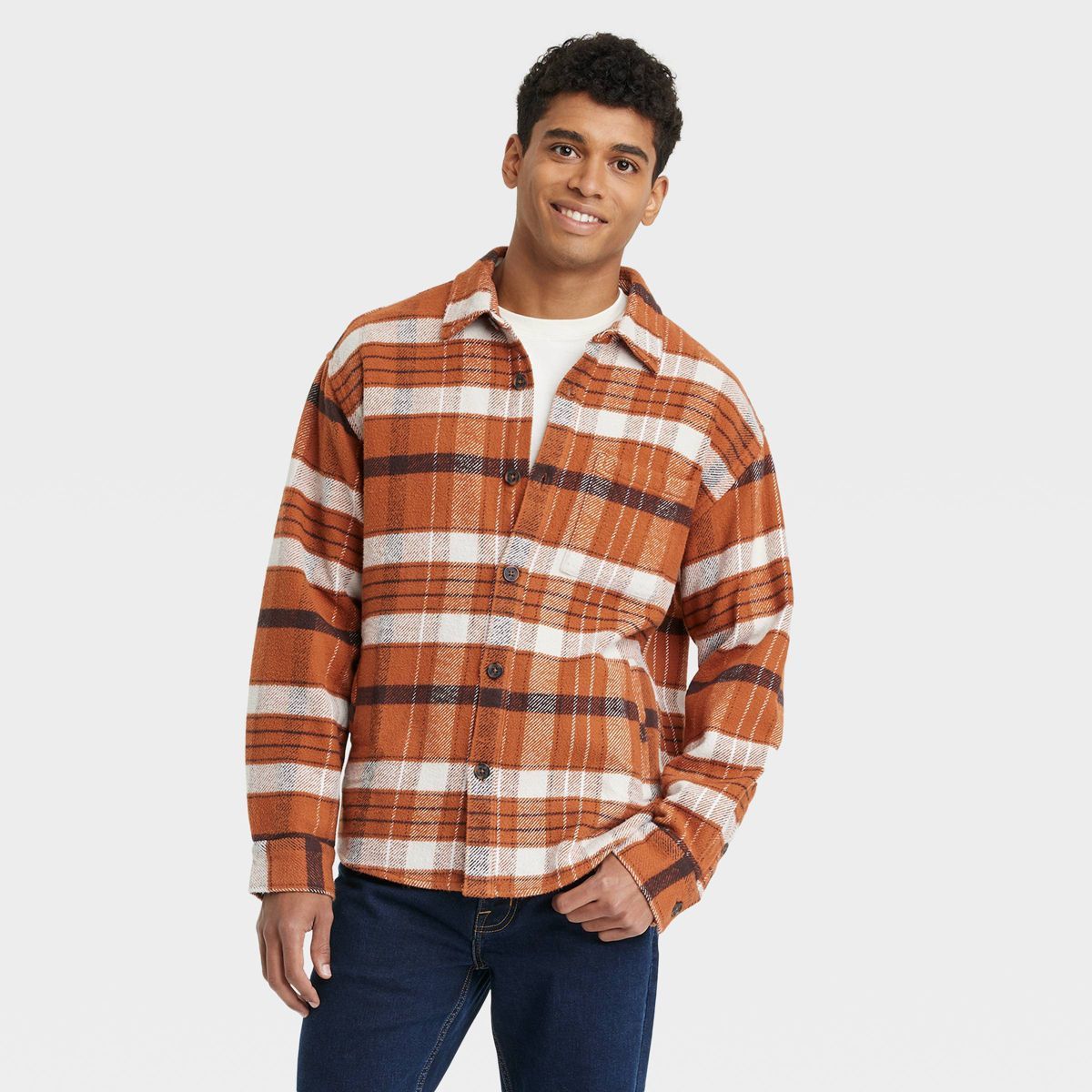 Men’s Heavyweight Long Sleeve Flannel Button Down Shirt – Goodfellow &Co | Target