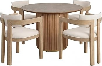 Christopher Knight Home Falcon Modern Round Dining Table Set for 4, 5 Piece Dining Room Table Set... | Amazon (US)