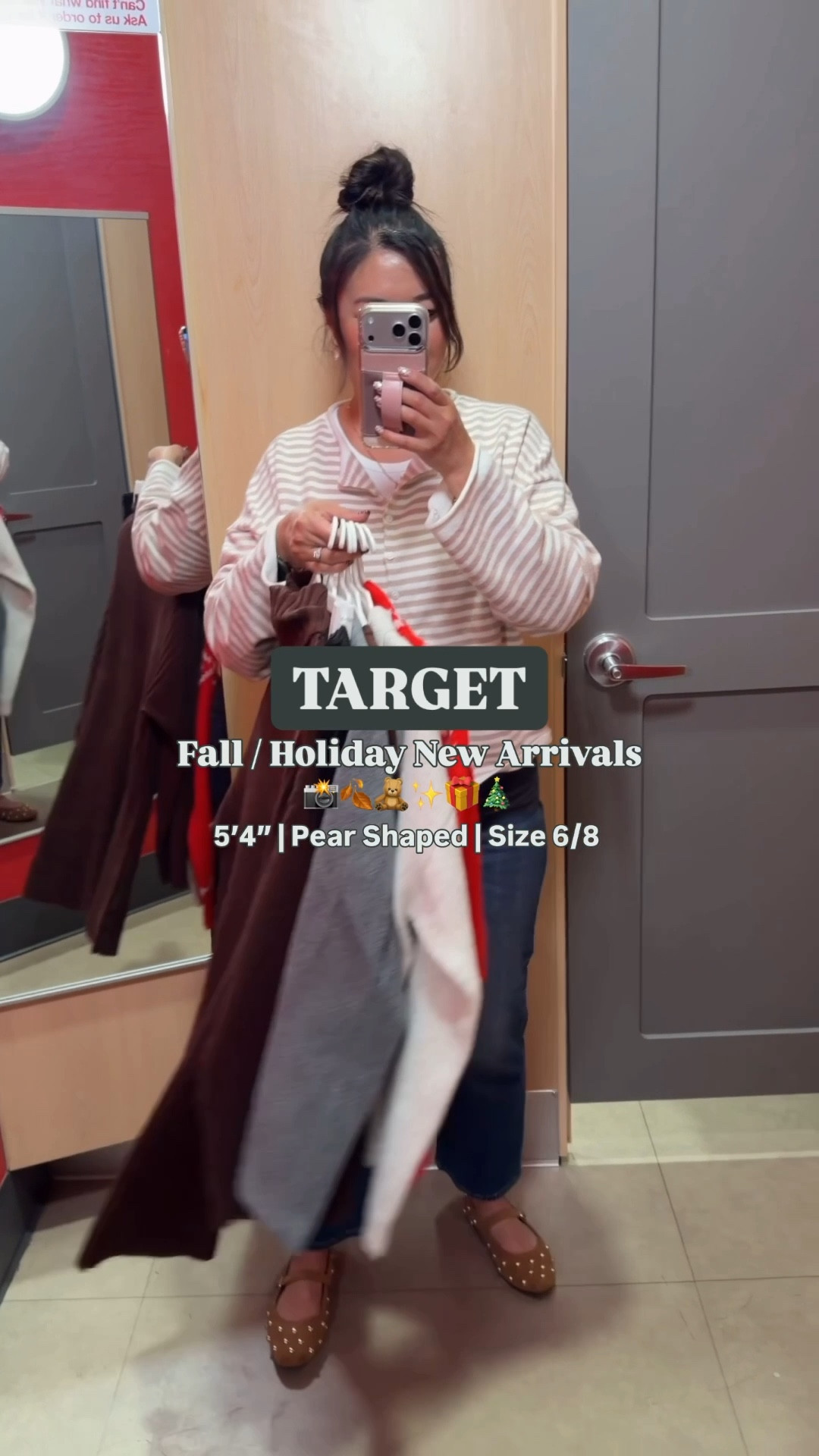 Target Fall / Holiday New Arrivals! I am a size 6/8 and pear shaped! Follow me on IG @sandyalamode! 

Brown Sweater Dress: Medium
Bow Sweatshirt: Large
Wide Leg Denim: 29
Heart Cardigan Sweater: Small
Faux Leather Pants: 8
Red Top: Small
Sparkly Black Skirt: Medium 
Grey Jacket: Medium
Grey Skirt: 8 
Red Sweater: Medium 
Bow Sweater: Medium
Lace Skirt: Medium 
Green Striped Sweater: Large
Cream Cableknit Sweater: Large 

#targetstyle #salmad


#LTKMidsize #LTKOver40 #LTKHoliday