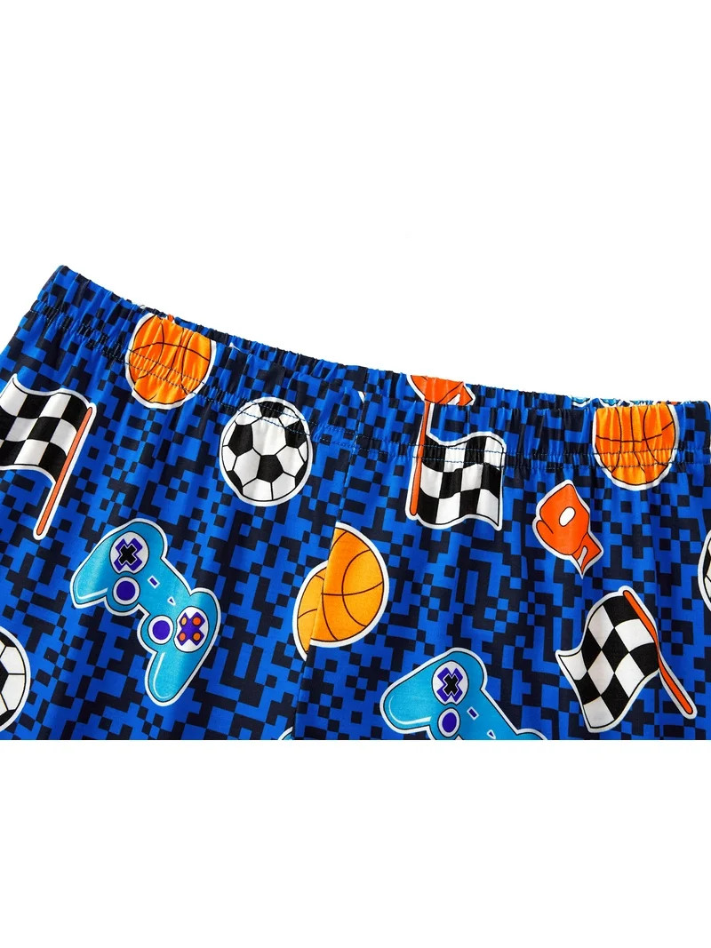 Pajamas for Boys Blue Gamer Long Sleeve & Pants 2-Piece PJ Set Kid Sleepwear Size 12 | Walmart (US)