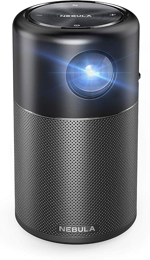 Anker Nebula Capsule, Smart Wi-Fi Mini Projector, Black, 100 ANSI Lumen Portable Projector, 360°... | Amazon (US)