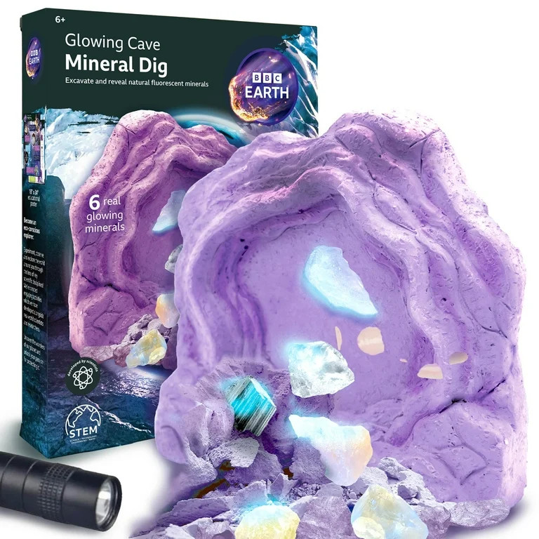 BBC Earth Glowing Cave Mineral Dig, Boys and Girls, Child, Ages 6+ | Walmart (US)