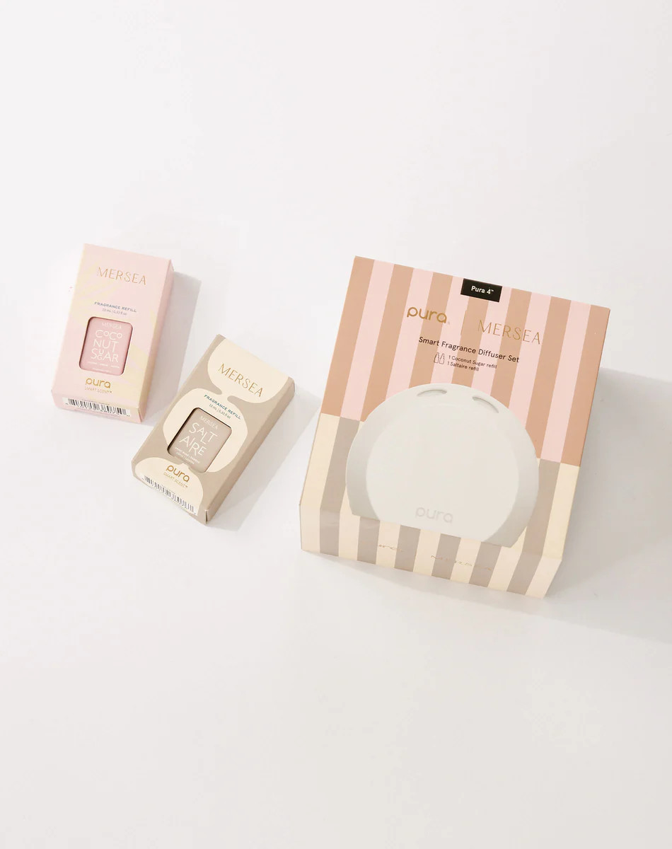 Pura X MERSEA Smart Fragrance Diffuser Set - Saltaire + Coconut Sugar | MERSEA