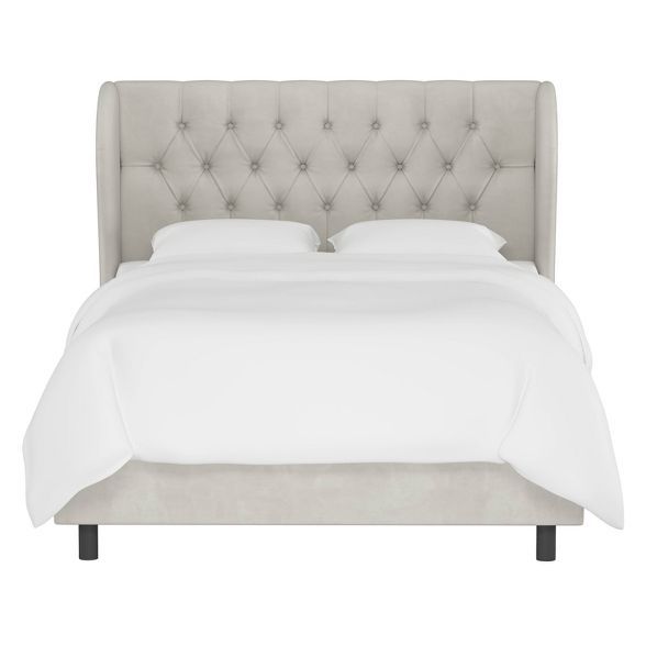 Tufted Velvet Upholstered Wingback Bed - Threshold™ | Target