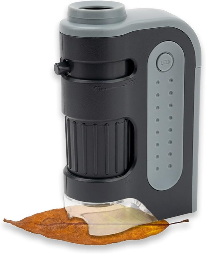 Carson MicroBrite Plus 60x-120x LED Lighted Pocket Microscope, Portable Handheld Microscope STEM ... | Amazon (US)