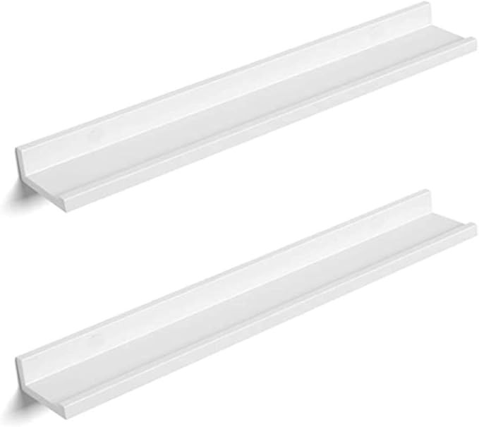 SONGMICS Floating Shelves Set of 2, Wall Shelves Ledge 31.5 x 3.9 Inches with Front Edge, for... | Amazon (US)