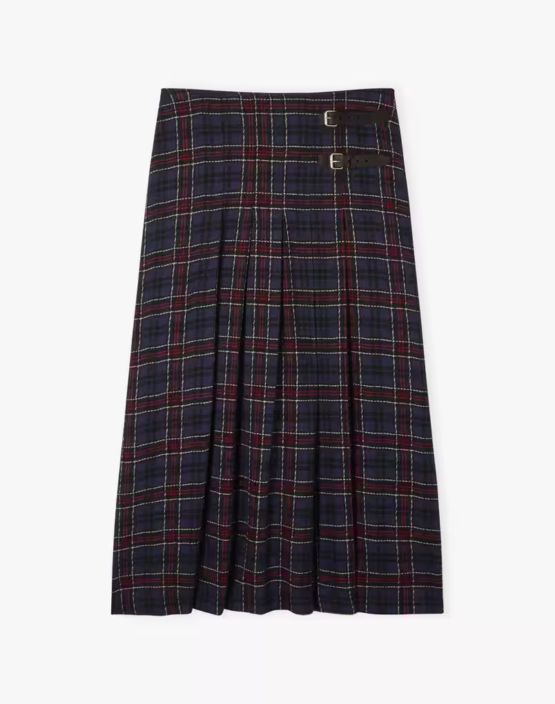 Plaid Pleated Kilt | Brora
