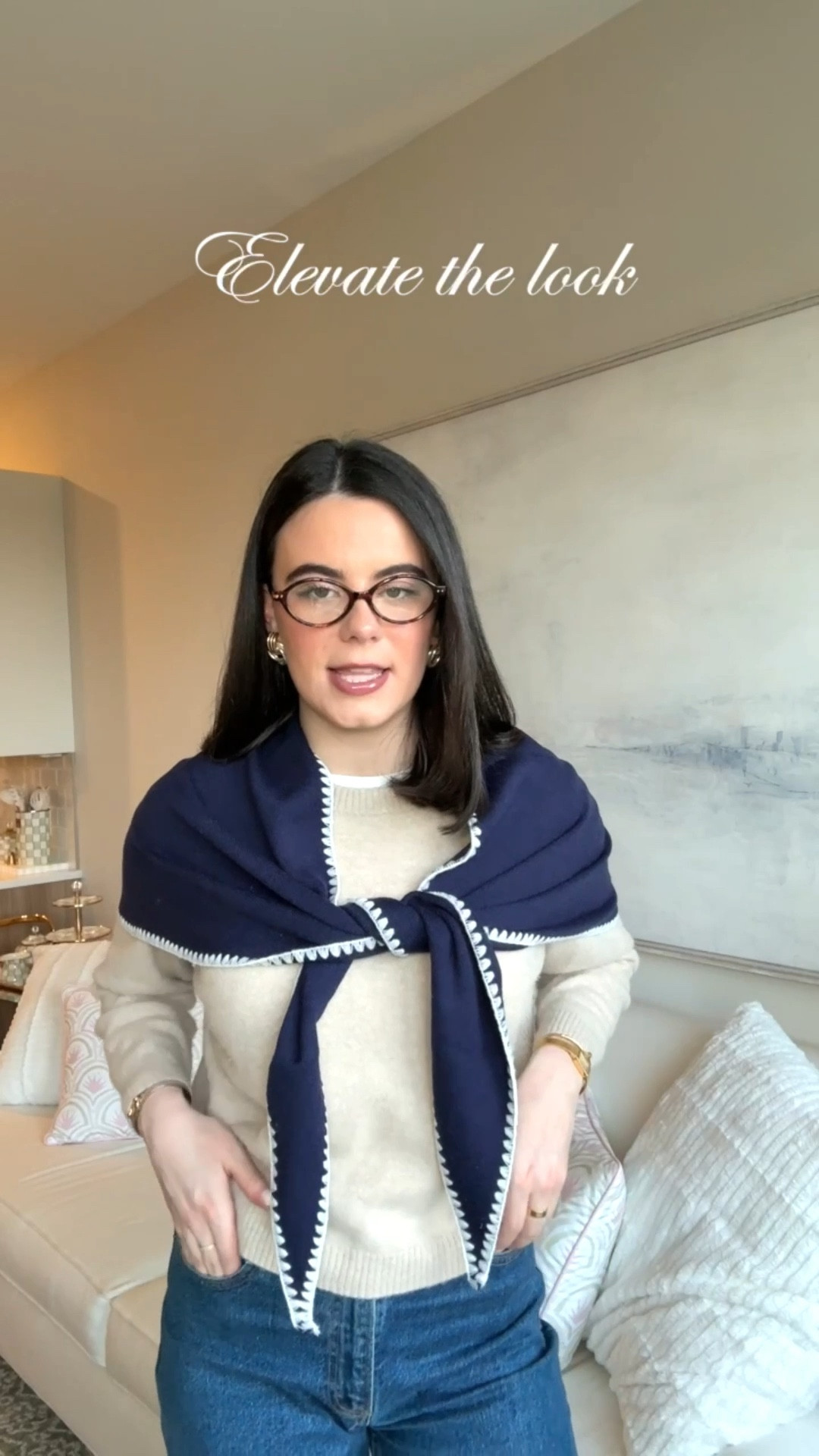 Elevate an everyday winter look with an easy triangle scarf! 

Linking some simple options 