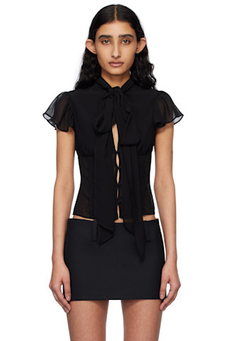 Black Ara Blouse | SSENSE