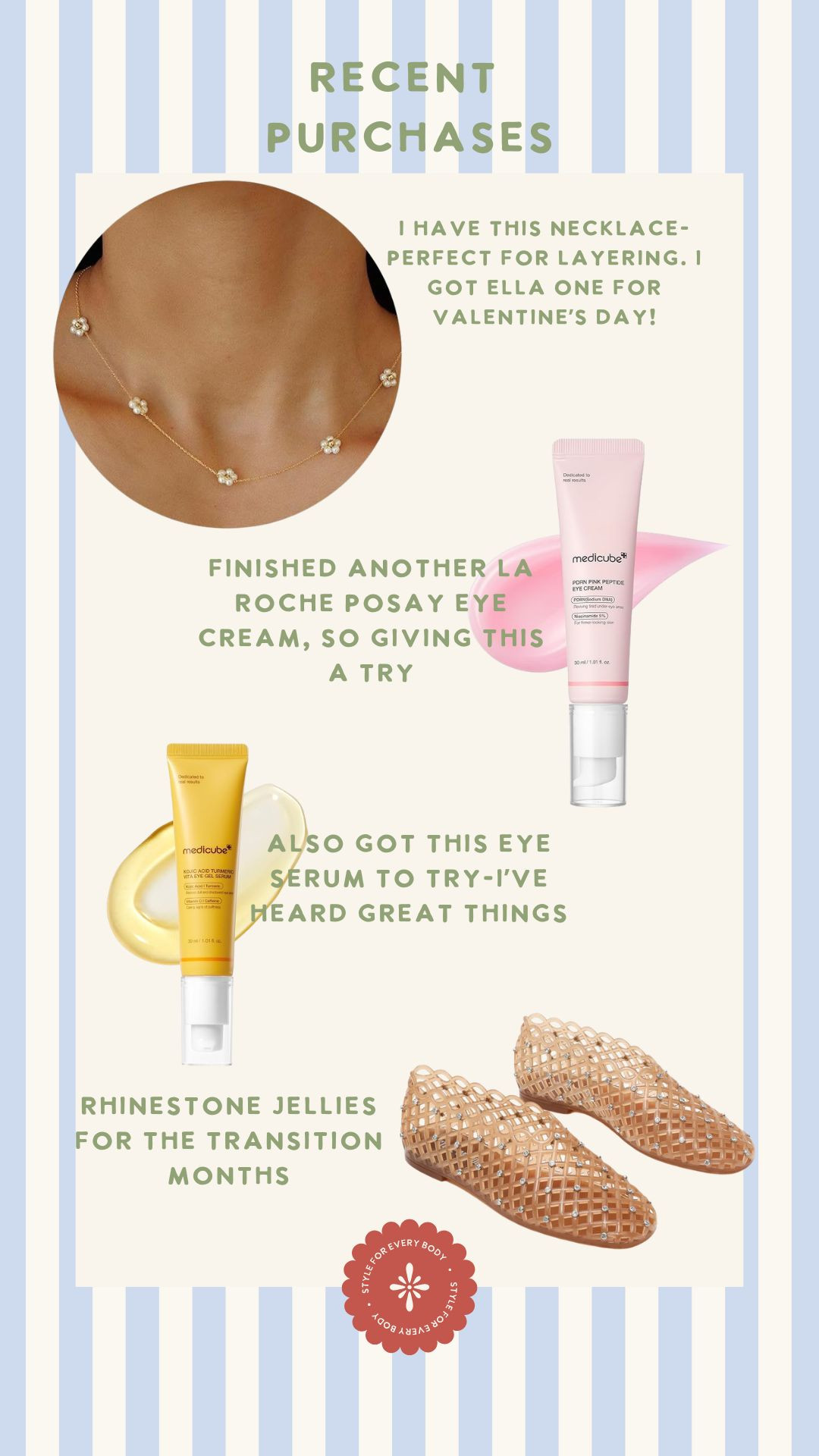 Some recent purchases I wanted to share-I love Medicube...its done wonders for my skin so I am excited to try these eye serums. I'm also a big fan of jellies so I can't wait to take these for a spin!  

 #LTKselfcare #LTKSaleAlert #LTKBeauty