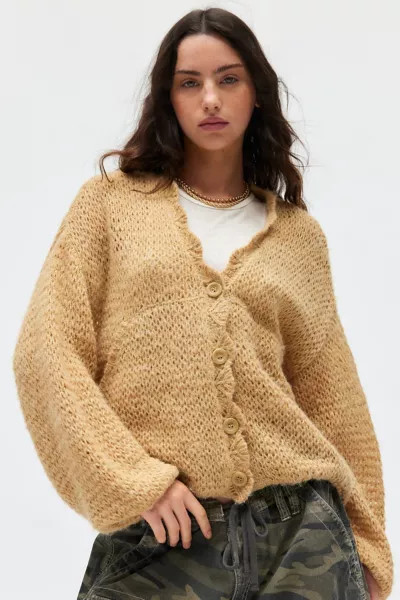 Kimchi Blue Delilah Balloon Sleeve Cardigan | Urban Outfitters (US and RoW)