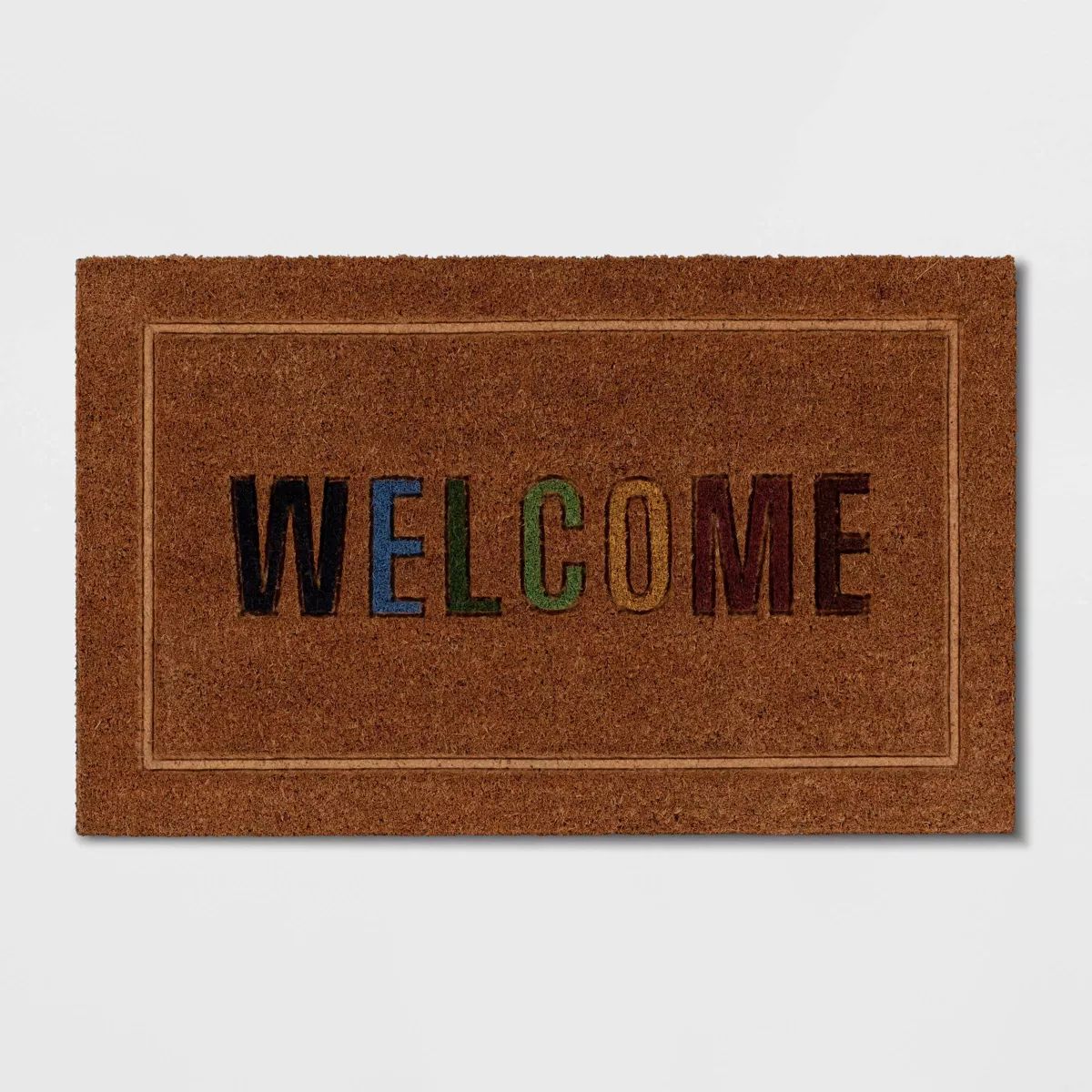 1'6"x2'6" 'Welcome' Coir Doormat Multi/Natural - Threshold™ | Target