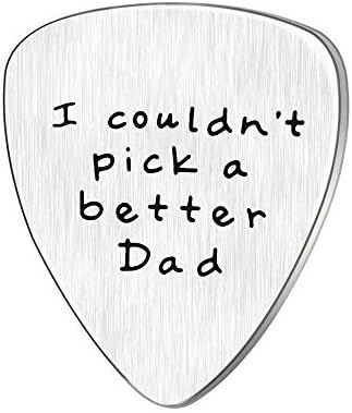 Fathers Day Gift Mens I couldn't Pick a Better Dad Guitar Pick Custom Gift for Daddy Papa Stainle... | Amazon (US)