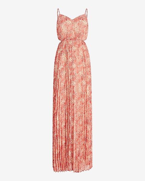 Printed Side Cut-Out Maxi Dress | Express