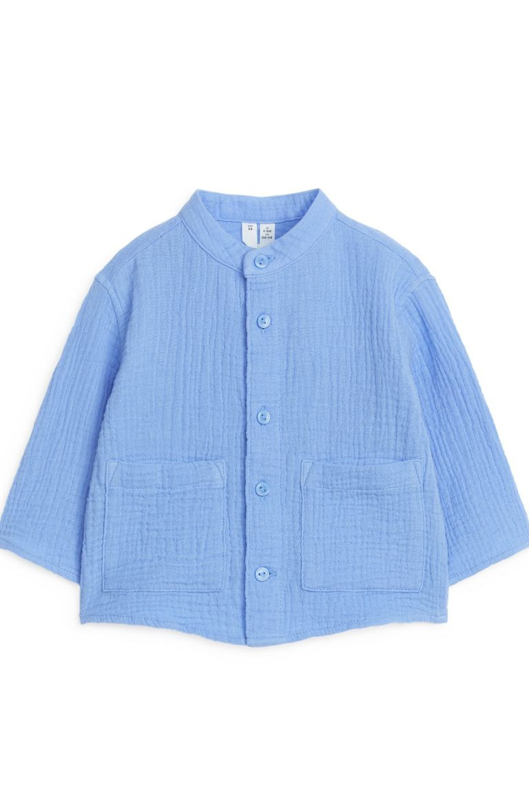 Baumwoll-Musselin-Hemd - Hellblau - Kids | H&M DE | H&M (DE, AT, CH, NL, FI)