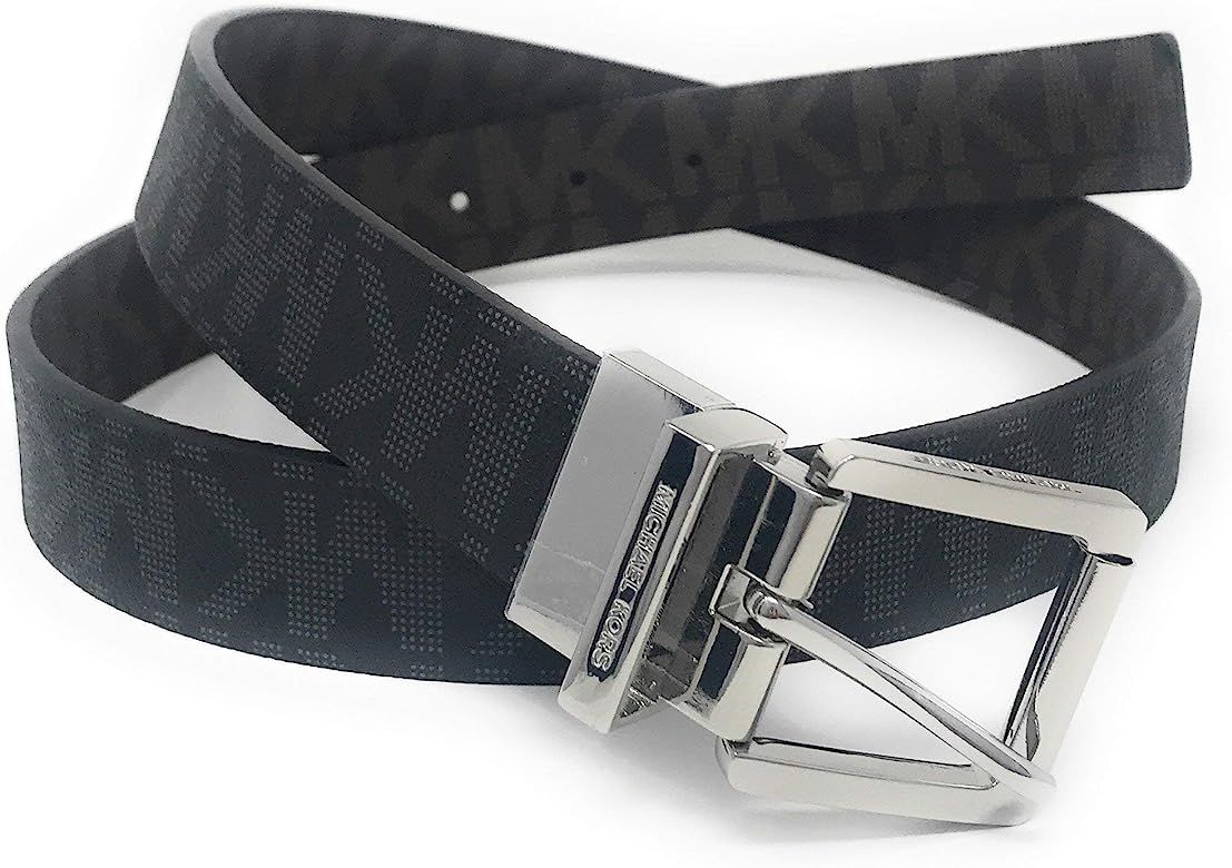 Women's Reversible MK Logo Leather Belt, Vanilla | Amazon (US)