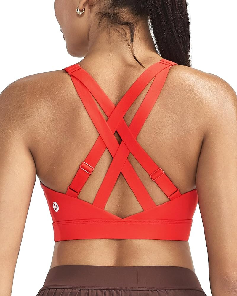 RUNNING GIRL Adjustable Straps High Impact Sports Bras with Sewn in Pads | Amazon (US)