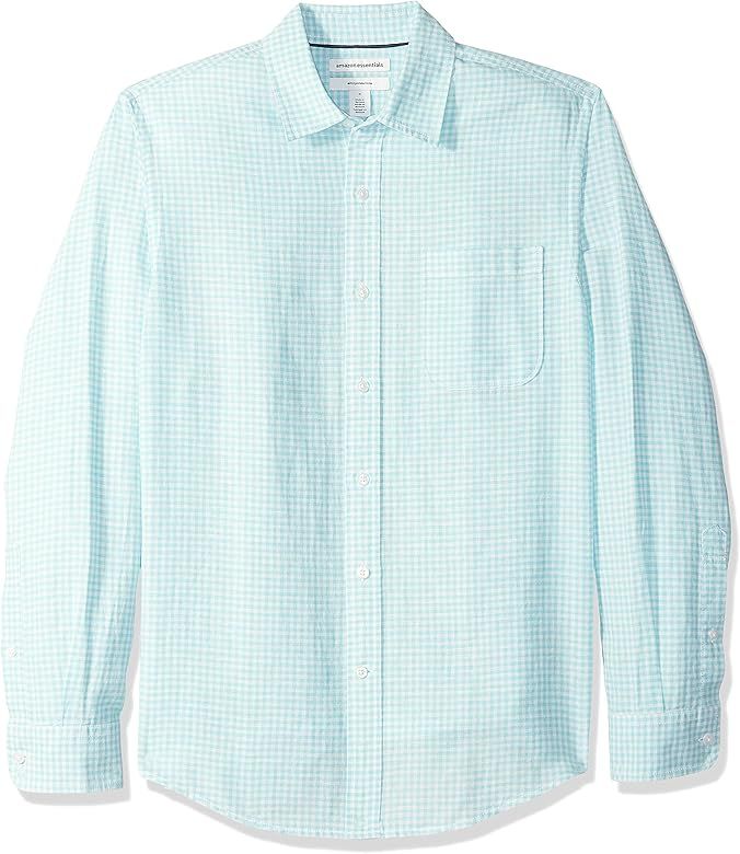 Amazon Essentials Men's Slim-Fit Long-Sleeve Linen Cotton Shirt | Amazon (US)