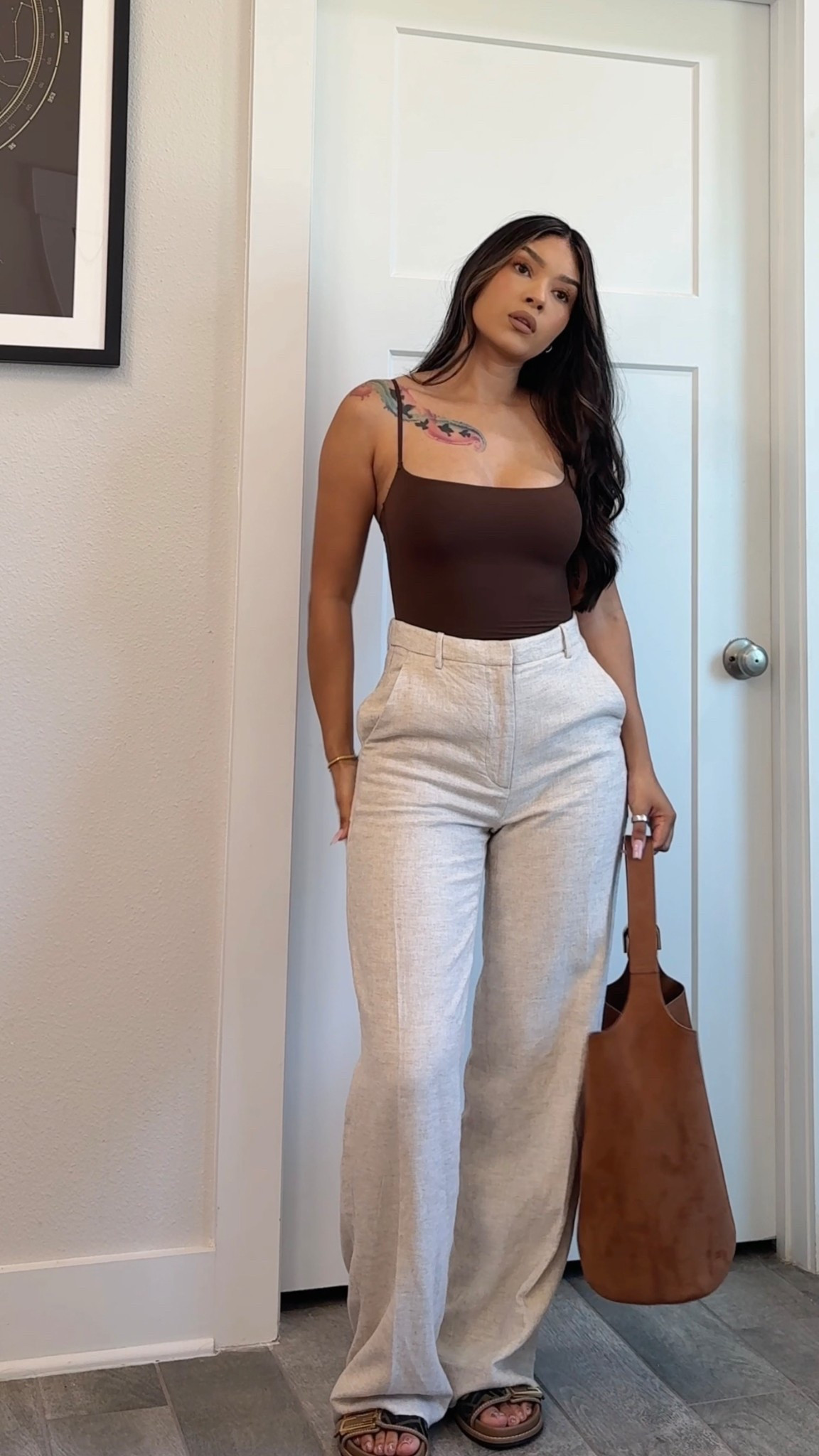 Body suit XS, bottoms 25R
•
#springoutfit #linenpants #trousers #abercrombie #stylingoutfits #neutraloutfit #suedebag #linen 

#LTKStyleTip #LTKSeasonal