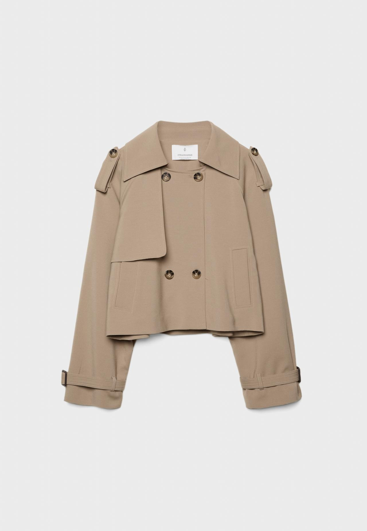 Short fluid trench coat - Women's fashion | Stradivarius United Kingdom | Stradivarius (UK)