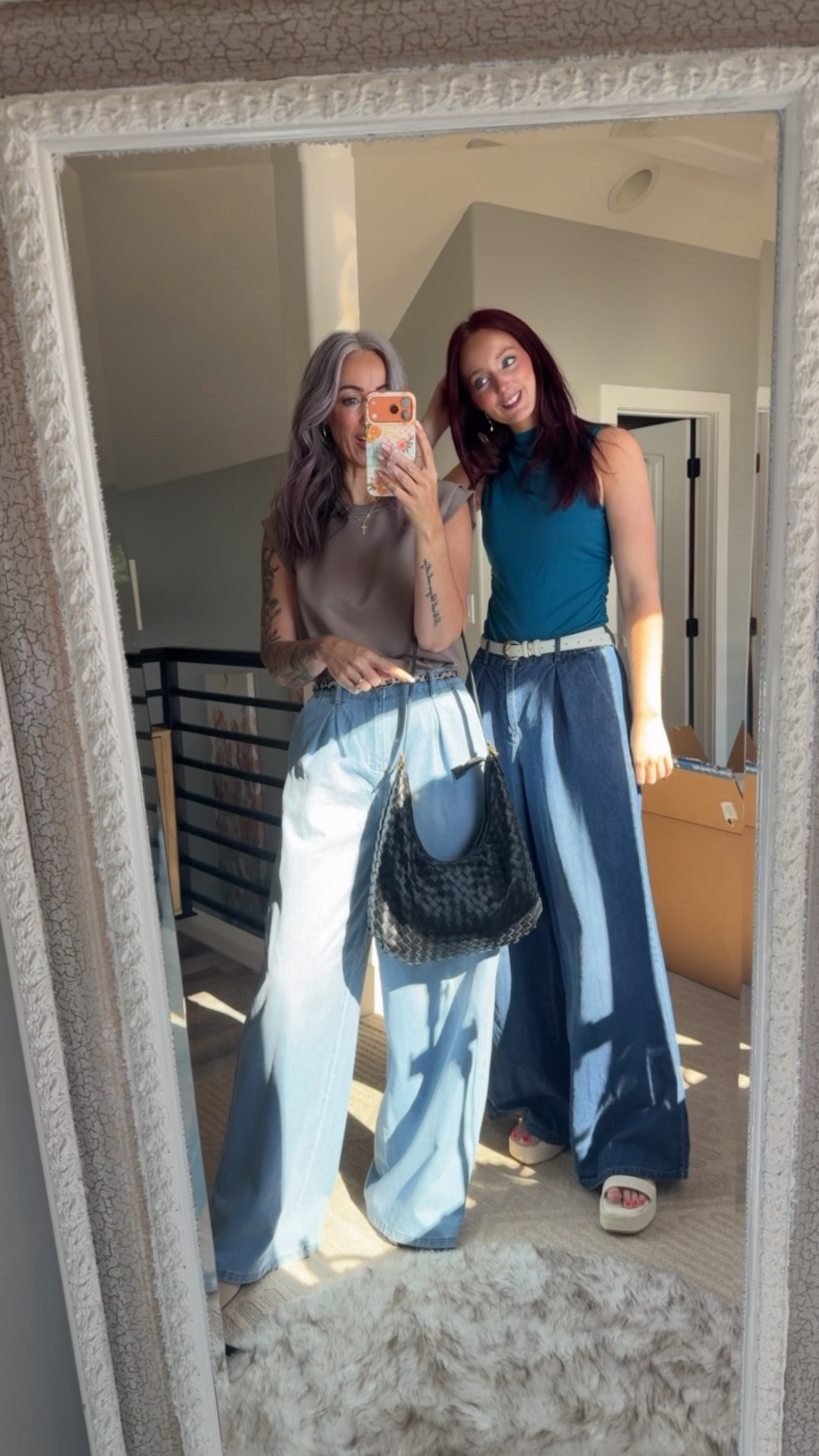 Church outfits! These pants are a fave for us both bc they come in inseam options! Aub is 5’9 in size M 33 inseam I’m 5’8 in size S 33 inseam (a little long for me in flats!)

#LTKootd #LTKmomlife #LTKOver40