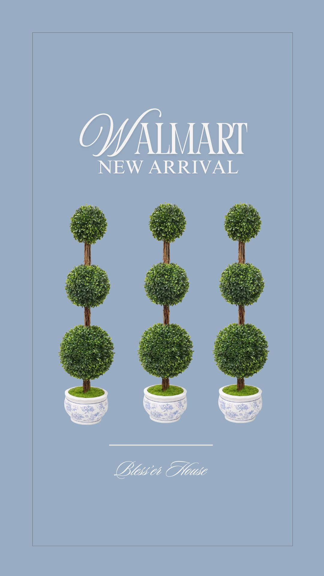 New topiary pre-arranged! 



walmart, my texas house, blue and white, boxwood, topiary 

 

#LTKSeasonal