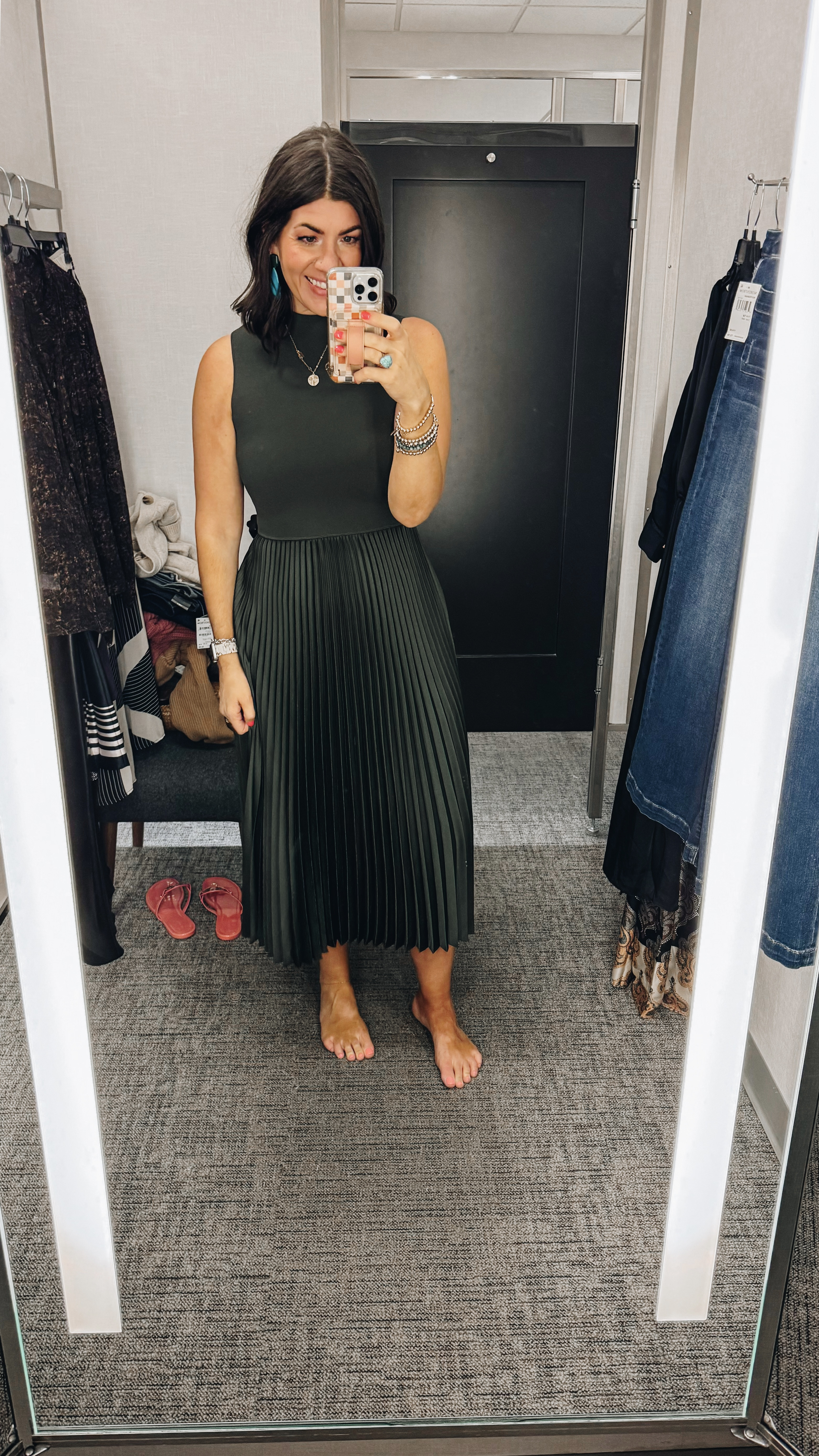 In a medium in the twofer dress

#LTKxNSale #LTKWorkwear #LTKMidsize