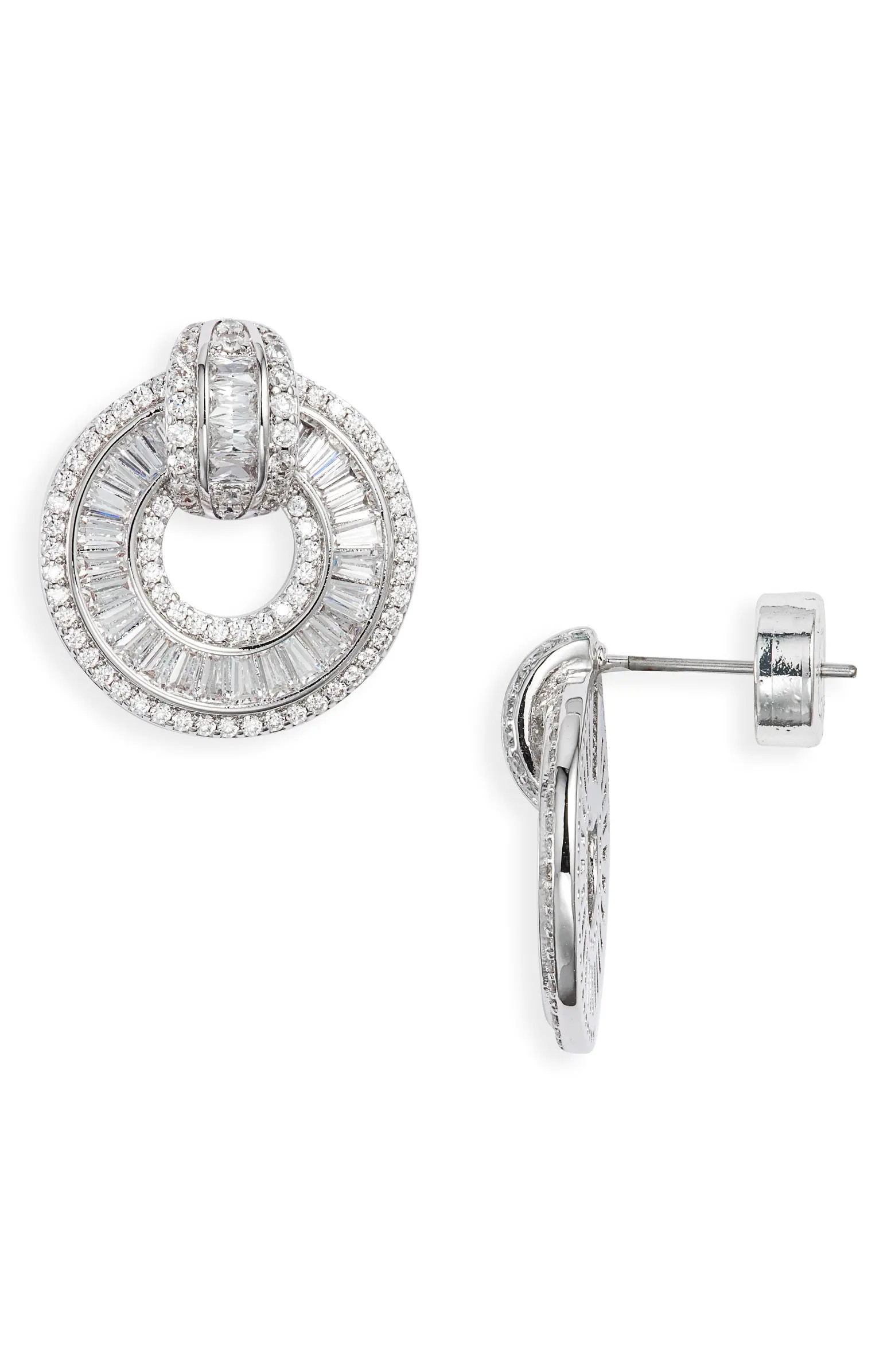 Nordstrom Cubic Zirconia Doorknocker Earrings | Nordstrom | Nordstrom