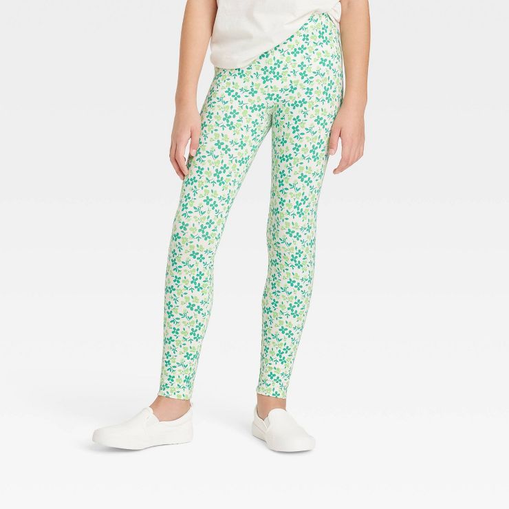 Girls' St. Patrick's Day Leggings - Cat & Jack™ Cream | Target